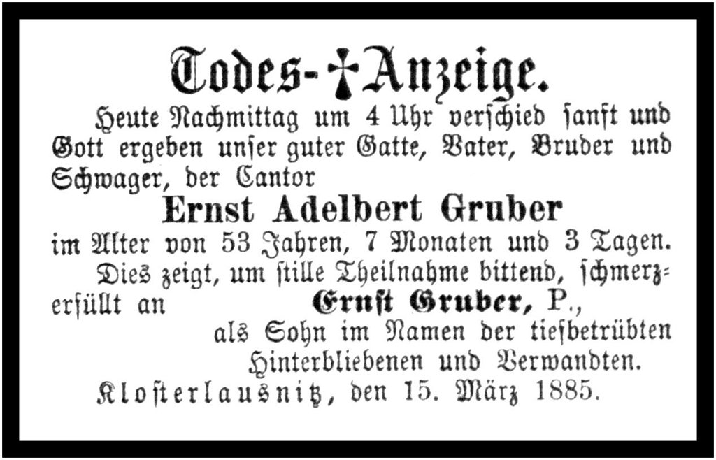 1885-03-15 Kl Trauer Gruber